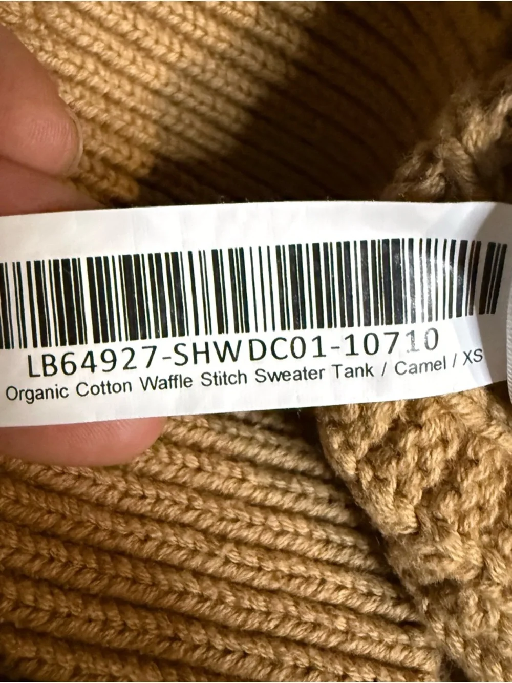 Quince 100% Organic Cotton Waffle Cropped Sweater Tank Coastal cropped Fit XS - Picture 12 of 13